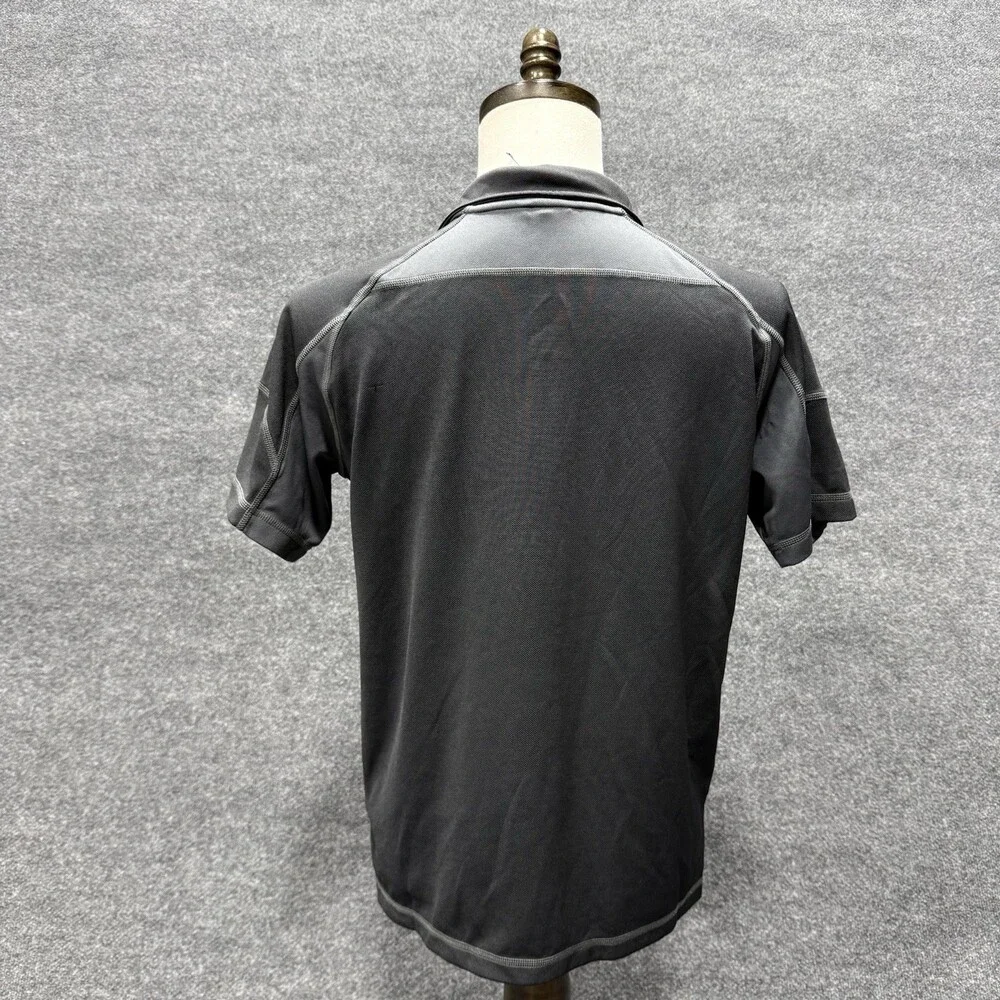 The North Face FlashDry Polo Shirt Mens Large Gray Black 1/4 Zip Performance